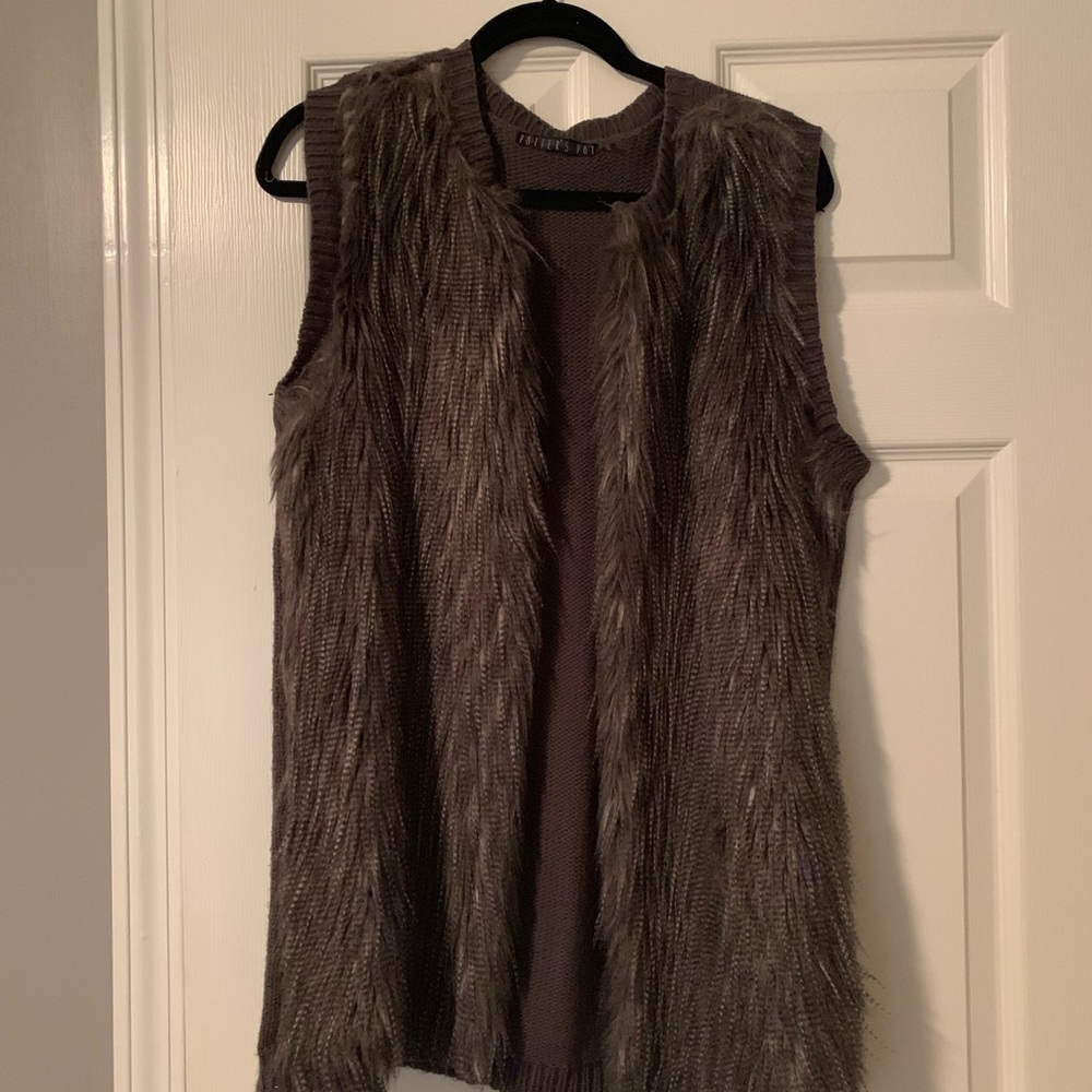 Faux fur vest